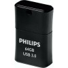 Philips Pico 64GB USB 3.0 Stick Μαύρο