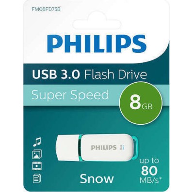 Philips Snow 8GB USB 3.1 Stick Πράσινο