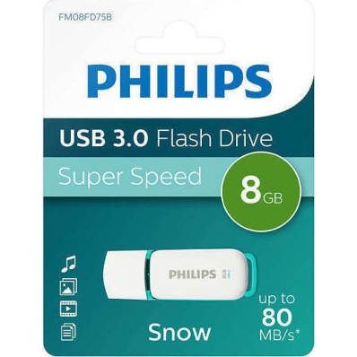 Philips Snow 8GB USB 3.1 Stick Πράσινο