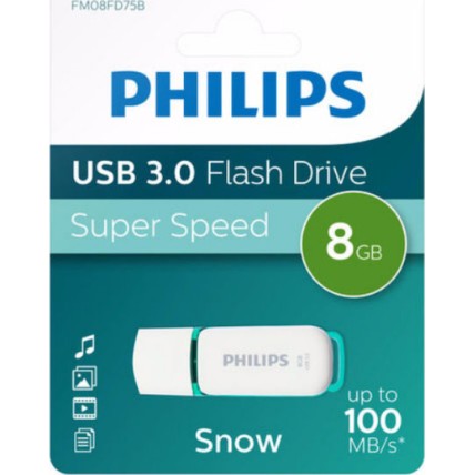 Philips Snow 8GB USB 3.1 Stick Πράσινο