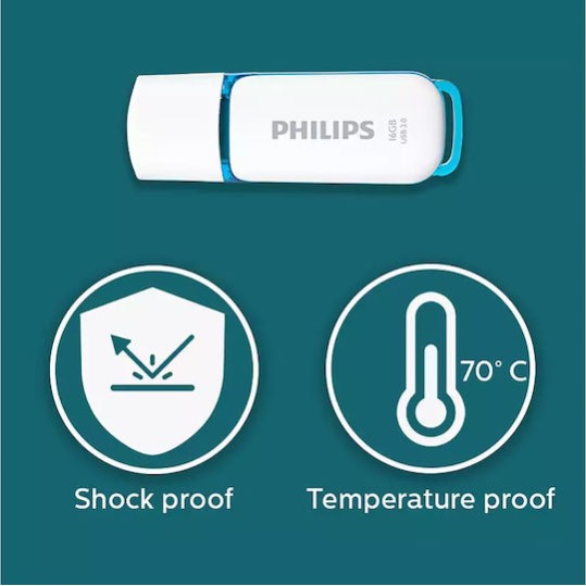 Philips Snow Edition 16GB USB 3.0 Stick Μπλε