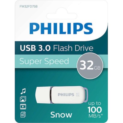 Philips Snow 32GB USB 3.0 Stick Γκρι
