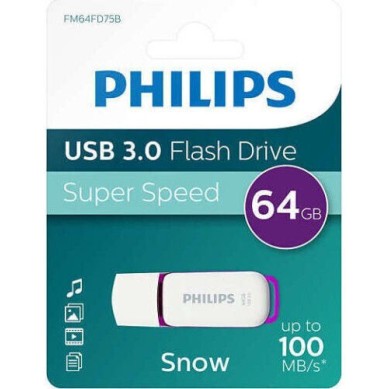 Philips Snow 64GB USB 3.0 Stick Ροζ