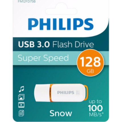 Philips Snow 128GB USB 3.1 Stick Πορτοκαλί