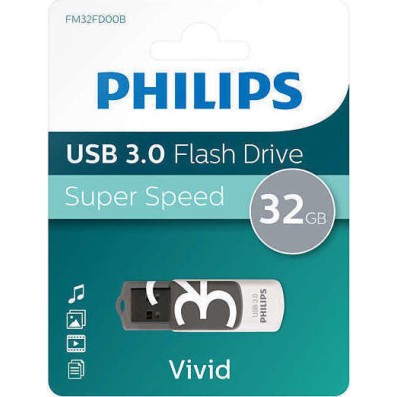 Philips Vivid Edition 32GB USB 3.0 Stick Γκρι