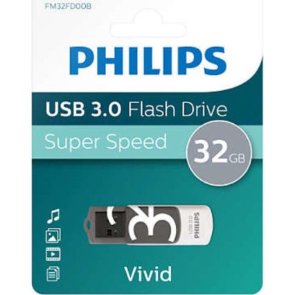 Philips Vivid Edition 32GB USB 3.0 Stick Γκρι