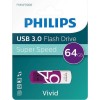 Philips Vivid Edition 64GB USB 3.0 Stick Μωβ