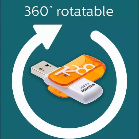 Philips Vivid Edition 128GB USB 3.0 Stick Πορτοκαλί