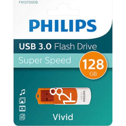 Philips Vivid Edition 128GB USB 3.0 Stick Πορτοκαλί