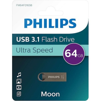 Philips Moon 64GB USB 3.1 Stick Ασημί