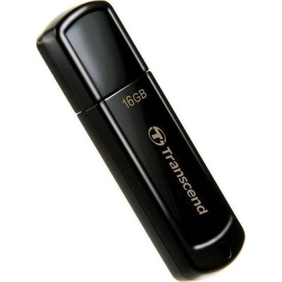 Transcend JetFlash 350 16GB USB 2.0 Stick Μαύρο