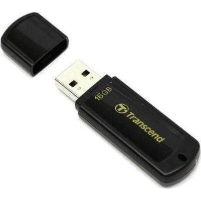 Transcend JetFlash 350 16GB USB 2.0 Stick Μαύρο