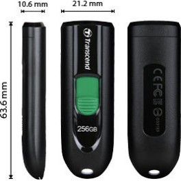 Transcend JetFlash 790C 256GB USB 3.1 Stick με σύνδεση USB-C Μαύρο