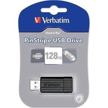 Verbatim Store 'n' Go Pinstripe 128GB USB 2.0 Stick Μαύρο