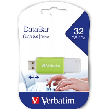 Verbatim Databar 32GB USB 2.0 Stick Πράσινο