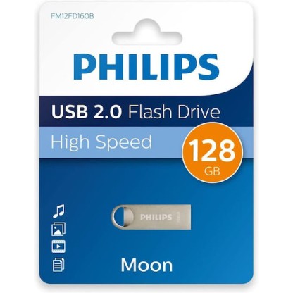 Philips Moon 128GB USB 2.0 Stick Ασημί