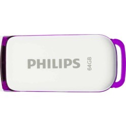 Philips Snow Edition 64GB USB 2.0 Stick Μωβ