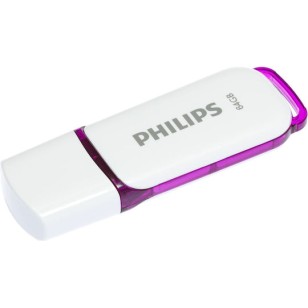 Philips Snow Edition 64GB USB 2.0 Stick Μωβ