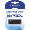 Verbatim Store 'n' Go Slider 16GB USB 2.0 Stick Μαύρο