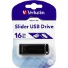 Verbatim Store 'n' Go Slider 16GB USB 2.0 Stick Μαύρο