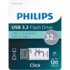 Philips Click Series Gen 1 32GB USB 3.2 Stick με σύνδεση USB-C Γκρι