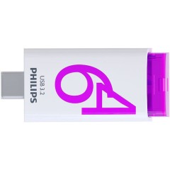 Philips Click Series Gen 1 64GB USB 3.2 Stick με σύνδεση USB-C Λευκό