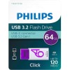 Philips Click Series Gen 1 64GB USB 3.2 Stick με σύνδεση USB-C Λευκό