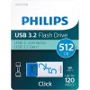 Philips Click Series 512GB USB 3.2 Stick με σύνδεση USB-C Λευκό