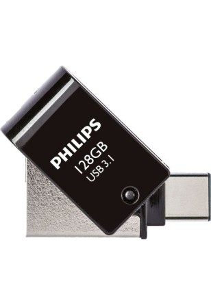 Philips 2in1 Usbc Stick 128GB USB 3.1 Stick με σύνδεση USB-C Μαύρο