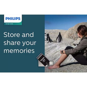 Philips 2in1 Usbc Stick 128GB USB 3.1 Stick με σύνδεση USB-C Μαύρο