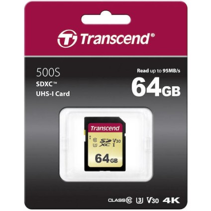 Transcend 500S SDXC 64GB U3 UHS-I 95MB/s
