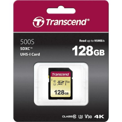 Transcend 500S SDXC 128GB U3 V30 UHS-I 95MB/s