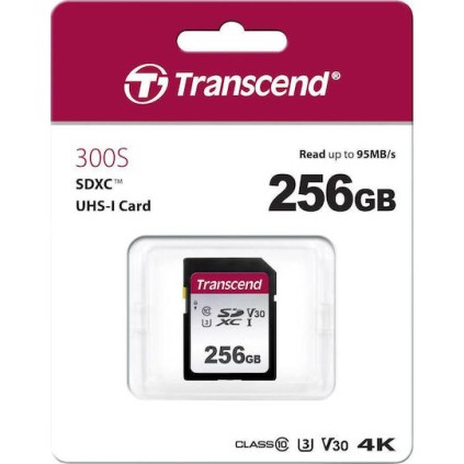 Transcend 300s SDXC 256GB U3 V30 UHS-I 95MB/s
