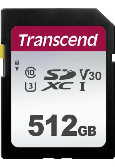 Transcend 300s SDXC 512GB U3 V30 UHS-I 95MB/s