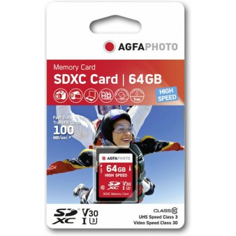 AgfaPhoto SDXC 64GB U1 V30 UHS-I