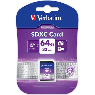 Verbatim Premium SDXC 64GB U1 UHS-I 10MB/s