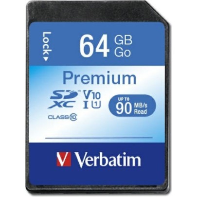Verbatim Premium SDXC 64GB U1 UHS-I 10MB/s