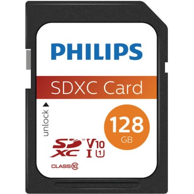 Philips SDXC 128GB U1 V10 Default Speed 80MB/s