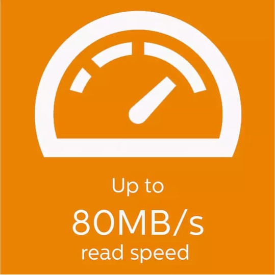 Philips SDXC 128GB U1 V10 Default Speed 80MB/s