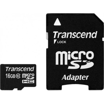 Transcend Premium 200x microSDHC 16GB Class 10 High Speed με αντάπτορα