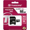 Transcend Premium 200x microSDHC 16GB Class 10 High Speed με αντάπτορα