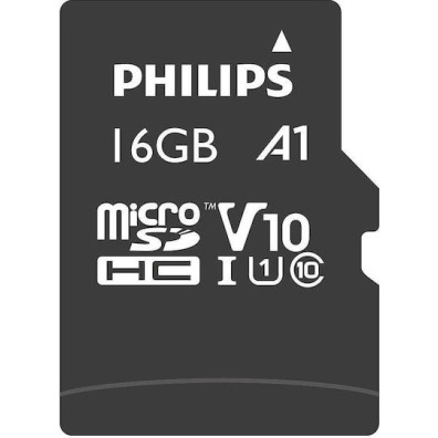 Philips microSDHC 16GB U1 V10 A1 UHS-I 80MB/s με αντάπτορα