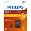 Philips microSDXC 128GB U1 UHS-I με αντάπτορα