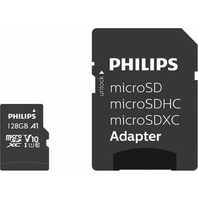 Philips microSDXC 128GB U1 UHS-I με αντάπτορα