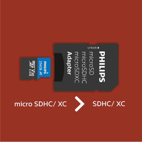 Philips Ultra Pro microSDXC 256GB U3 V30 UHS-I με αντάπτορα