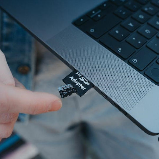Verbatim Pro microSDXC 128GB U3 V30 UHS-I 90MB/s με αντάπτορα
