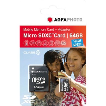 AgfaPhoto microSDXC 64GB U1 UHS-I με αντάπτορα
