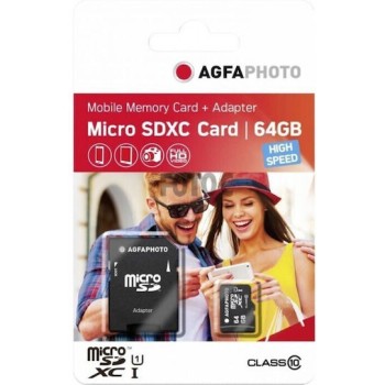 AgfaPhoto microSDXC 64GB U1 UHS-I με αντάπτορα