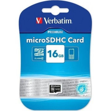 Verbatim Premium microSDHC 16GB U1 High Speed 10MB/s