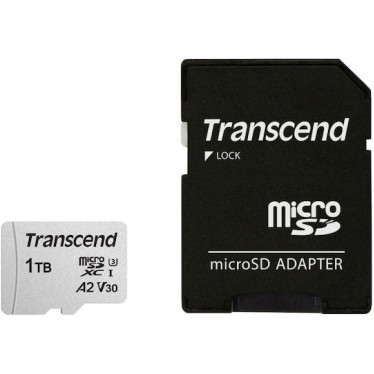 Transcend microSDXC 1TB U3 V30 A2 UHS-I 100MB/s με αντάπτορα